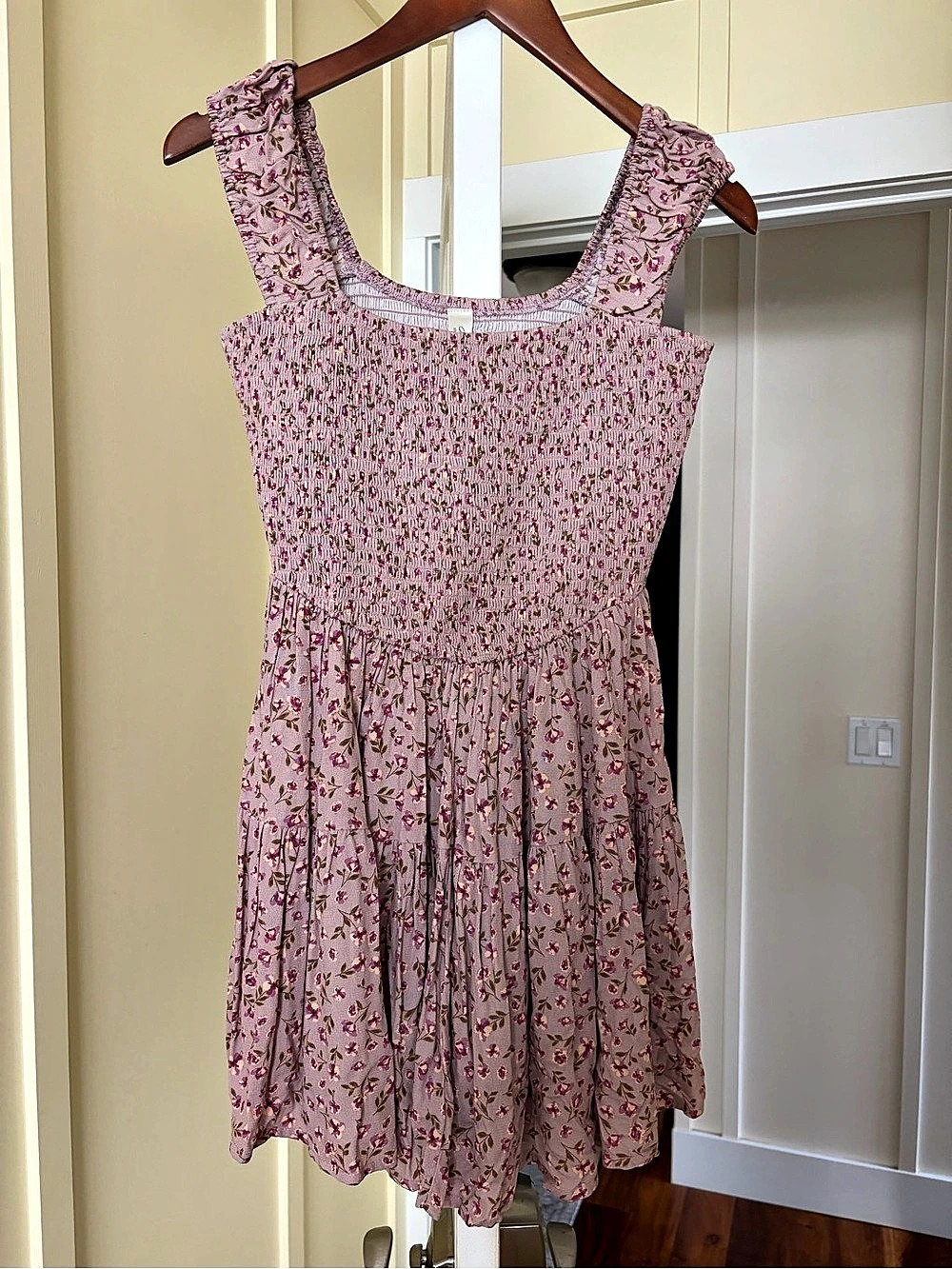 Mahina NWT Floral Smocked Mini Dress in Small